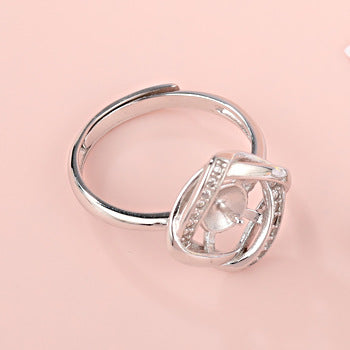 KAVİO Inlaid Pearl Necklace Pendant S925 Silver Set Women's Earrings Ring Silver Accessories