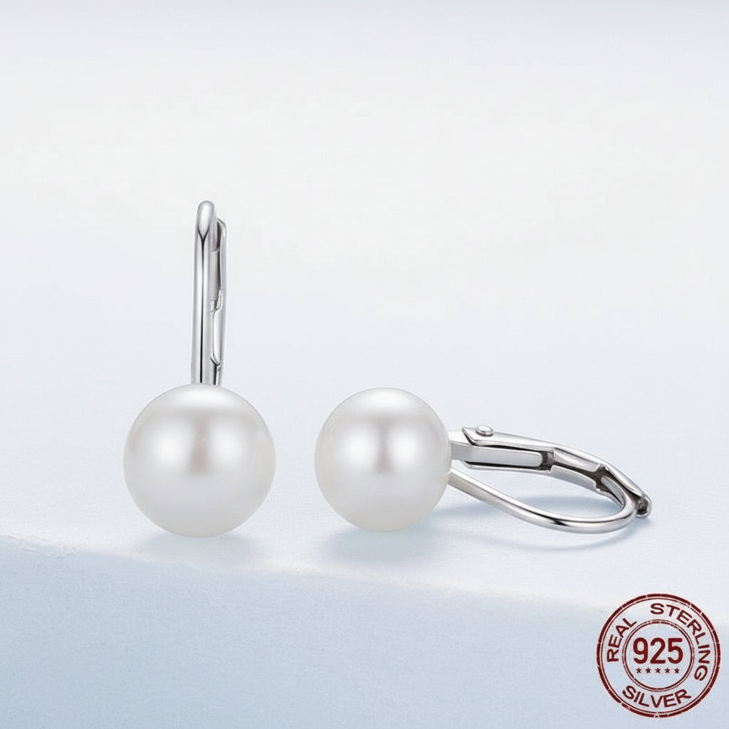 Romantic Pearl Earrings S925 Sterling Silver Earrings