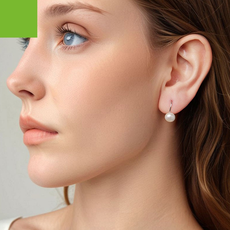 Romantic Pearl Earrings S925 Sterling Silver Earrings