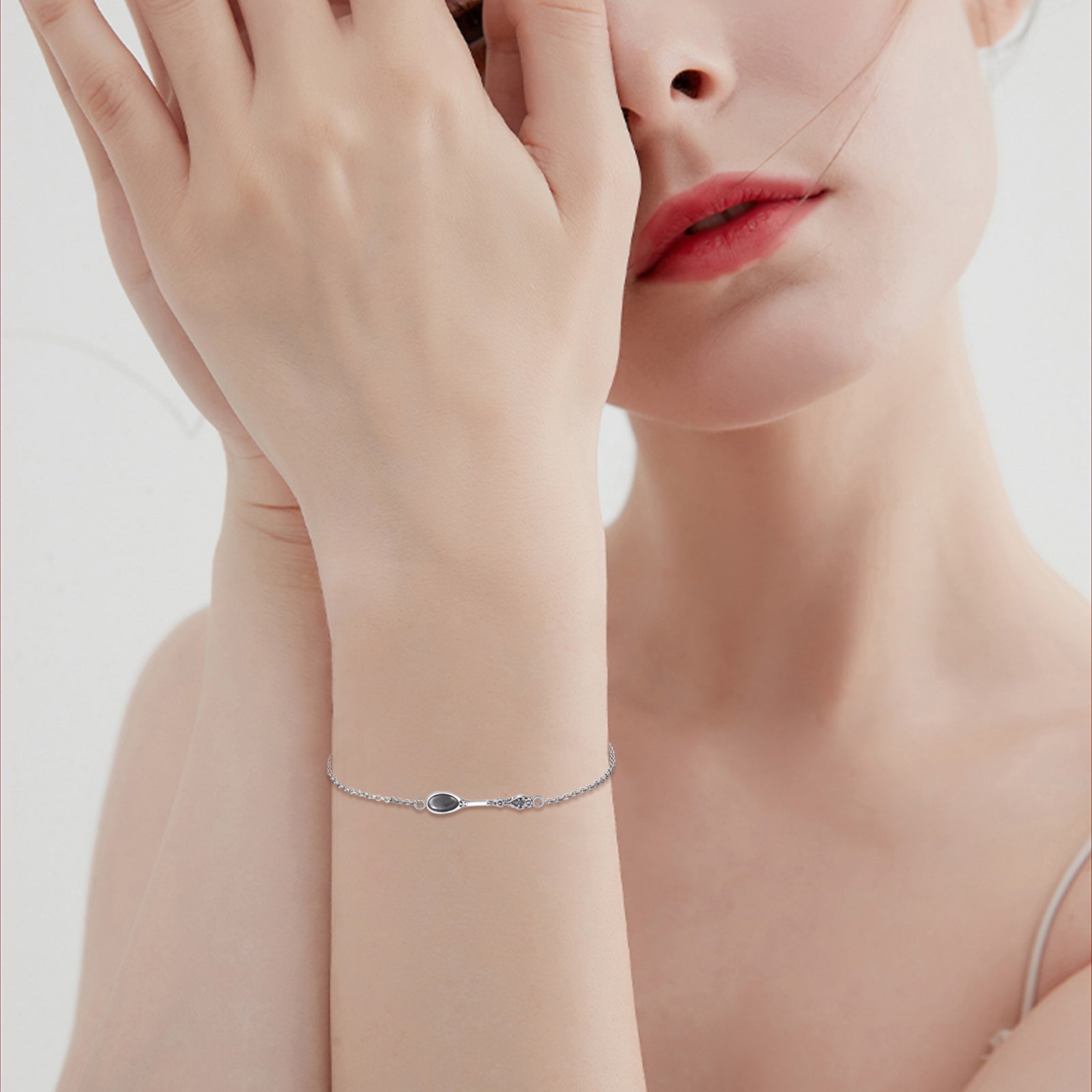 KAVİO Spoon Bracelet 925 Sterling Silver Spoon Bracelet Spoon Jewelry for Women Girls Gifts