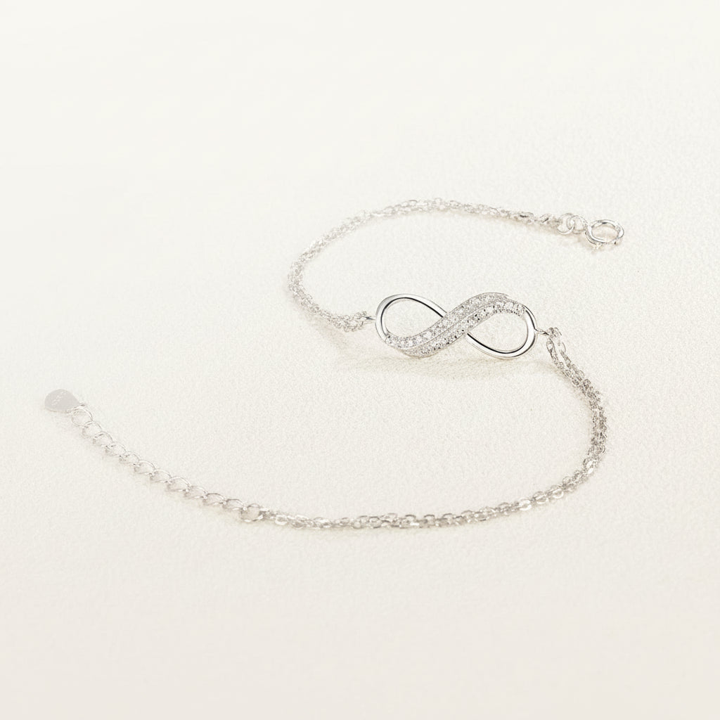 KAVİO Women's Fashion Personality Sterling Silver Number 8 Bracelet