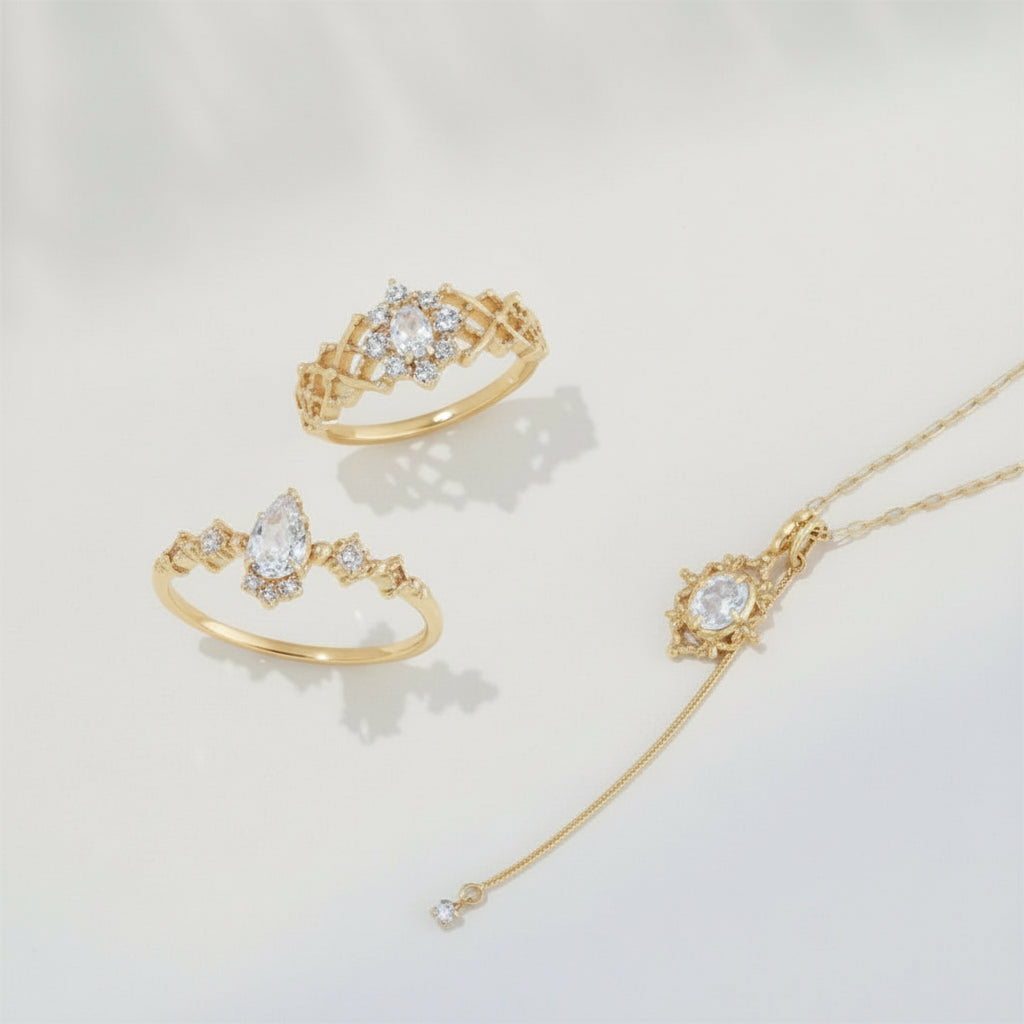 KAVİO S925 Gold Plated Moonstone Thin Ring Women's Ring