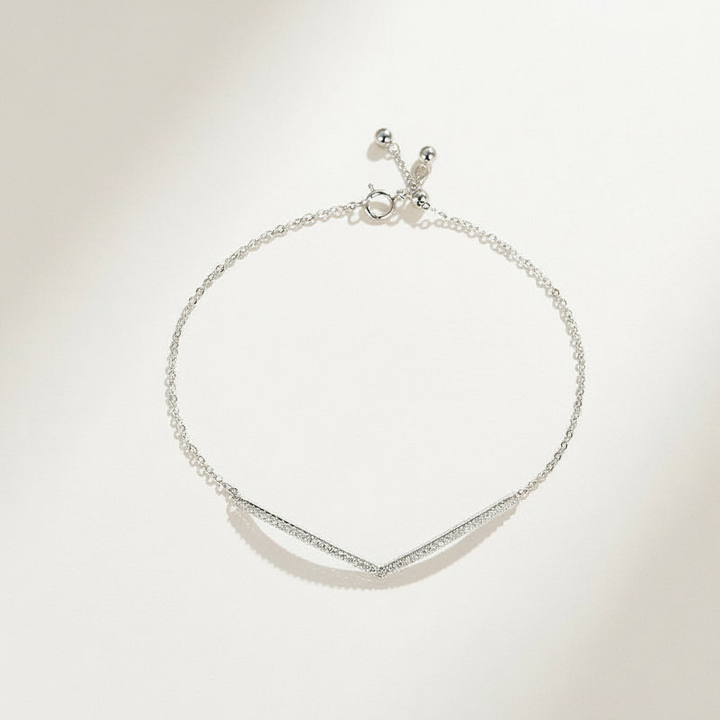 KAVİO 925 Sterling Silver Bracelet Ladies Triumphant European And American Simple Style Platinum-Plated Silver Bracelet