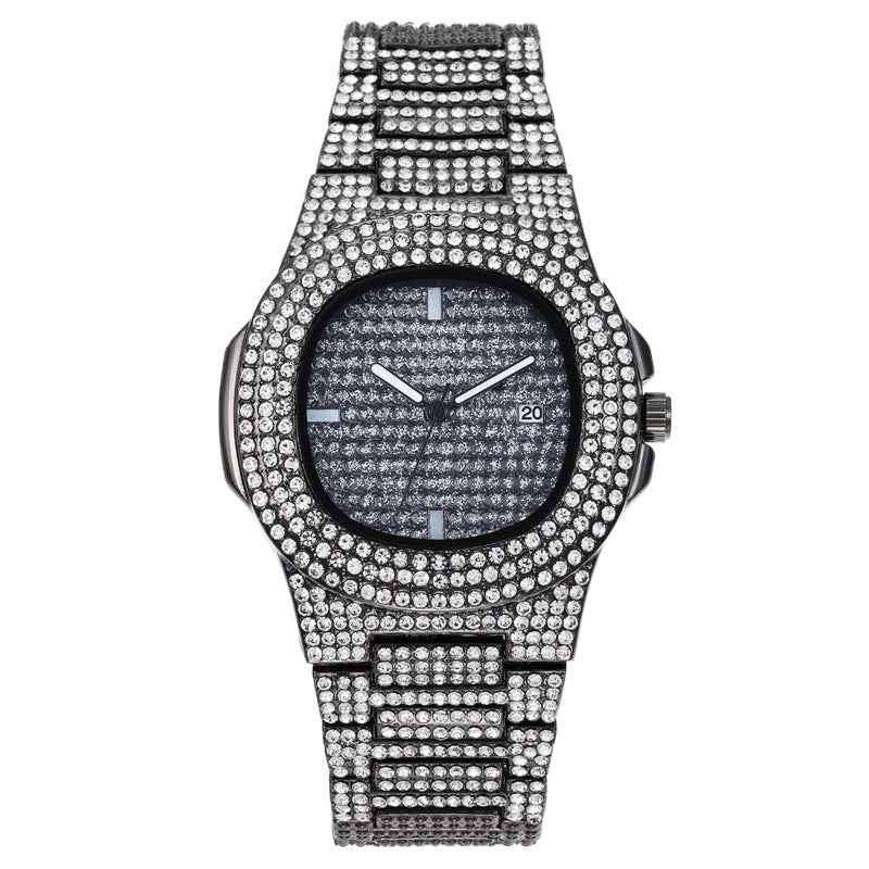 KAVİO Mens Watches Luxury Brand Fashion Diamond Date Quartz Watch