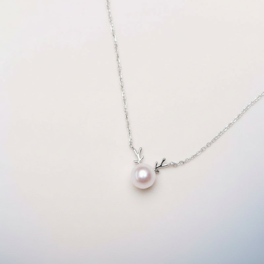 KAVİO Pearl minimalist clavicle necklace s925 tremella