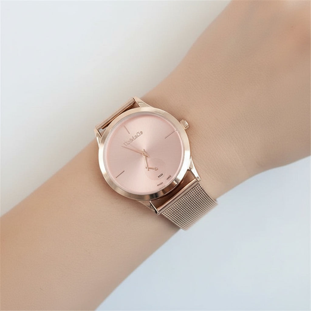 KAVIO Fashion Alloy Belt Mesh Watch Unisex women's watches Minimalist Style Quartz Watch relogio feminino saat Watches for women