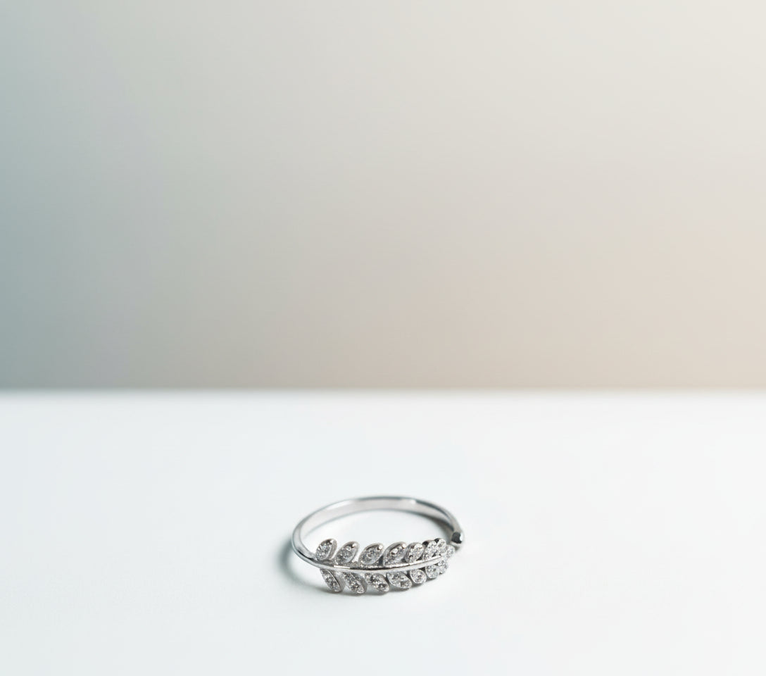 KAVİO 925 Silver Leaf Ring