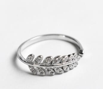 KAVİO 925 Silver Leaf Ring