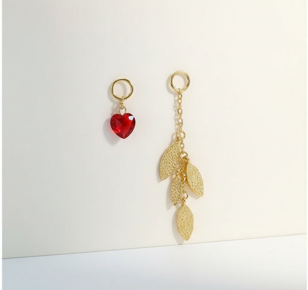 KAVİO Female 925 silver red crystal earrings