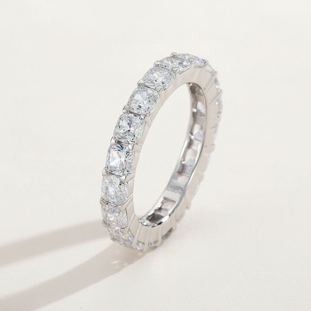 KAVİO 925 Sterling Silver 5A Zircon Wedding Ring Combined Ring Set Women