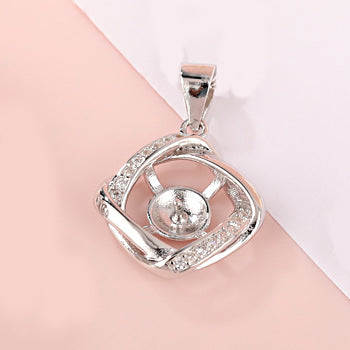 KAVİO Inlaid Pearl Necklace Pendant S925 Silver Set Women's Earrings Ring Silver Accessories