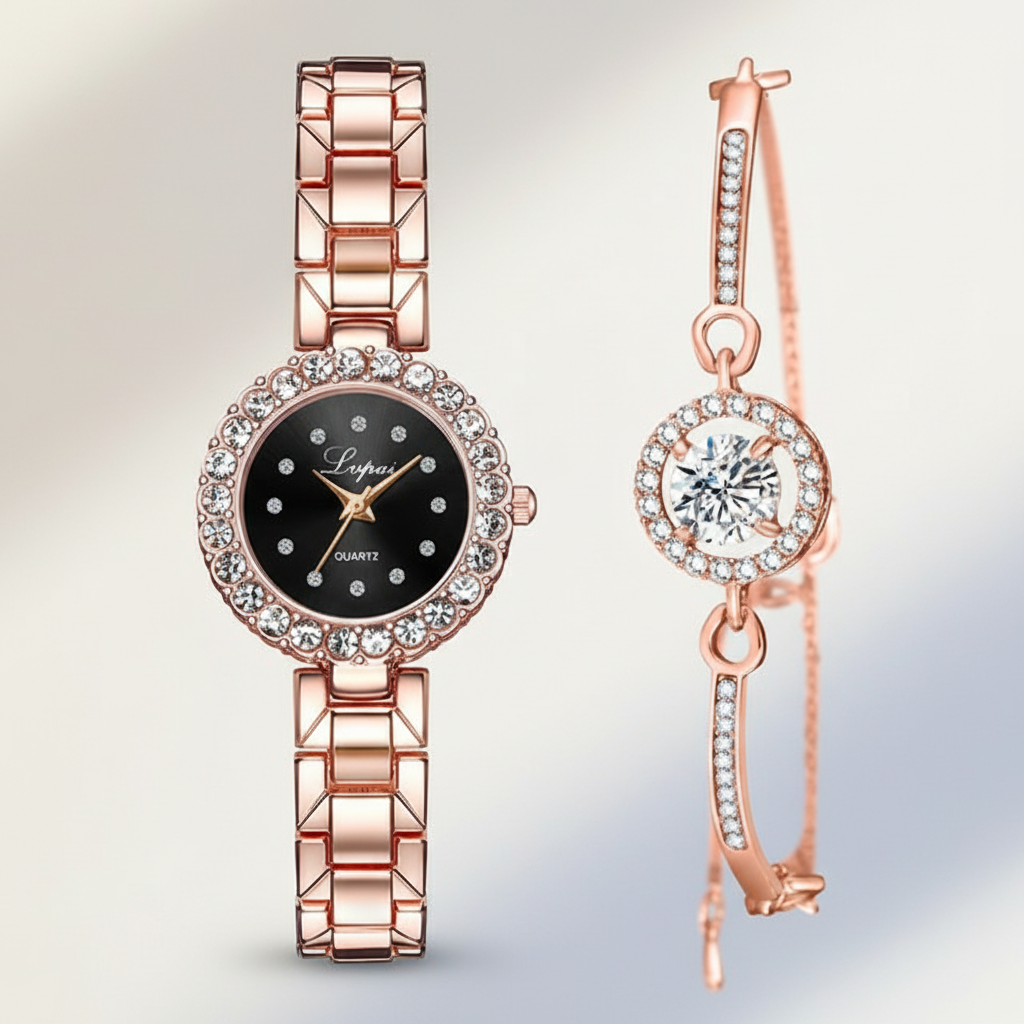 KAVİO Watches-Set Bangle Clock Bracelet Wrist-Watch Quartz Women Fashion Ladies Brand Luxury