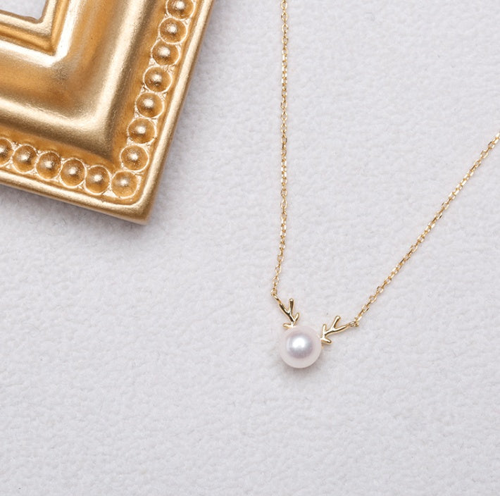 KAVİO Pearl minimalist clavicle necklace s925 tremella