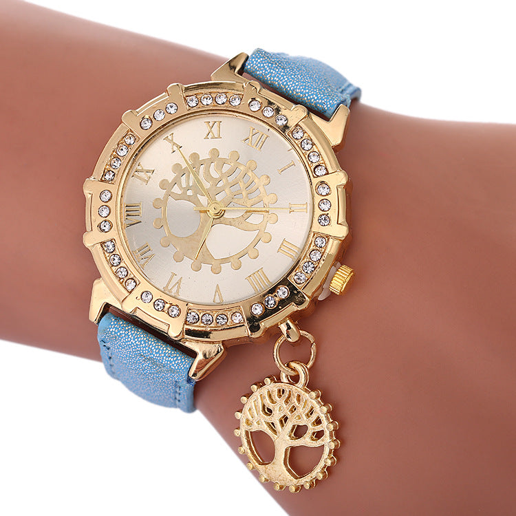 KAVİO Tree Of Life Pattern Fashion Women's Watches
