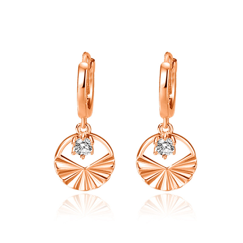 KAVİO Silver Necklace Earrings Set High-grade Geometric Round Design Jewelry