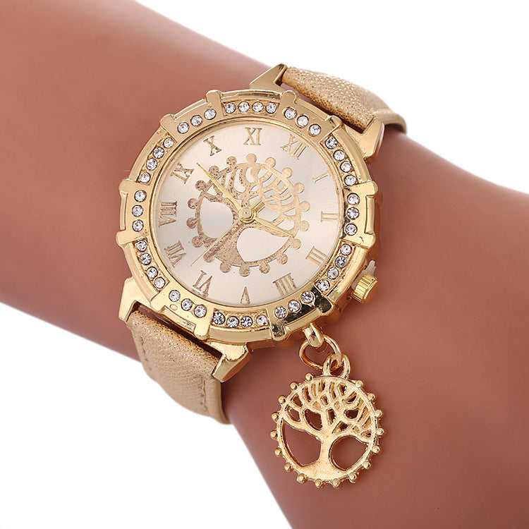 KAVİO Tree Of Life Pattern Fashion Women's Watches