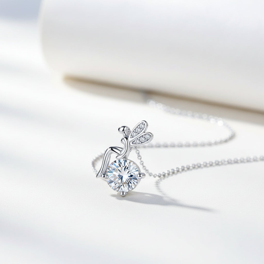 KAVİO Moissanite 925 Sterling Silver FARCENT Necklace For Women