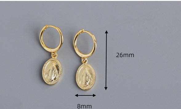 KAVİO 100% 925 Golden earrings sterling silver earrings
