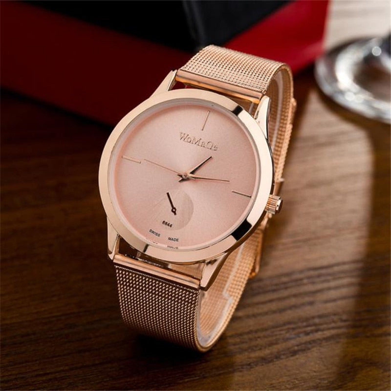 KAVIO Fashion Alloy Belt Mesh Watch Unisex women's watches Minimalist Style Quartz Watch relogio feminino saat Watches for women