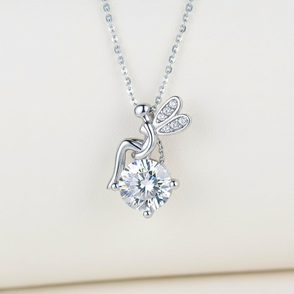 KAVİO Moissanite 925 Sterling Silver FARCENT Necklace For Women