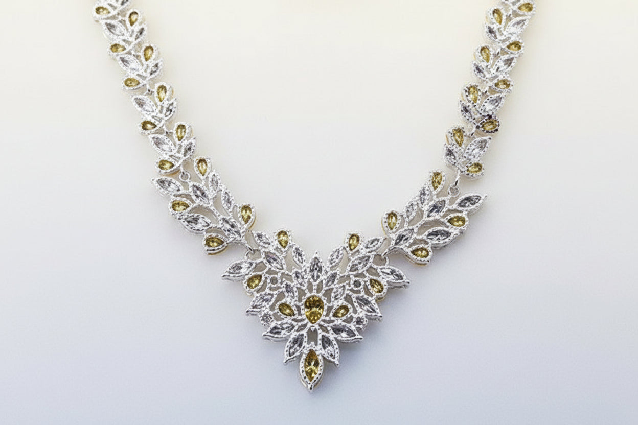 KAVIO Ice Flower Earrings Jewelry Set