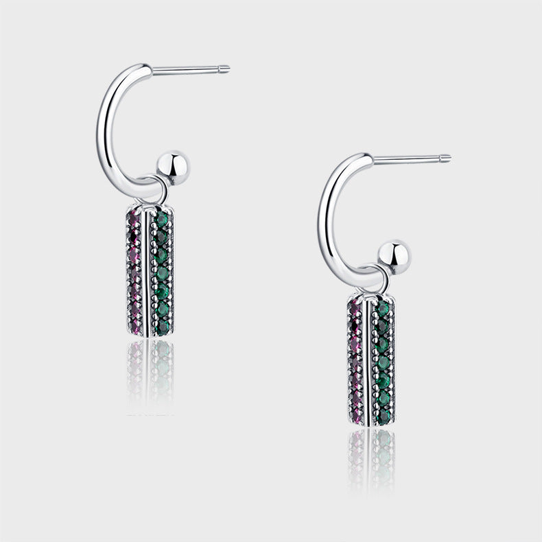 KAVİO Long 925 Sterling Silver Colorful Lovely Earrings