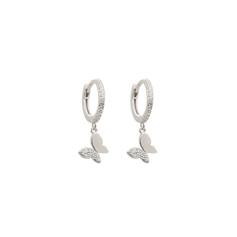 925 Sterling Silver Butterfly Earrings