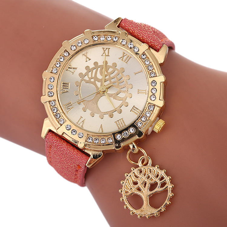 KAVİO Tree Of Life Pattern Fashion Women's Watches