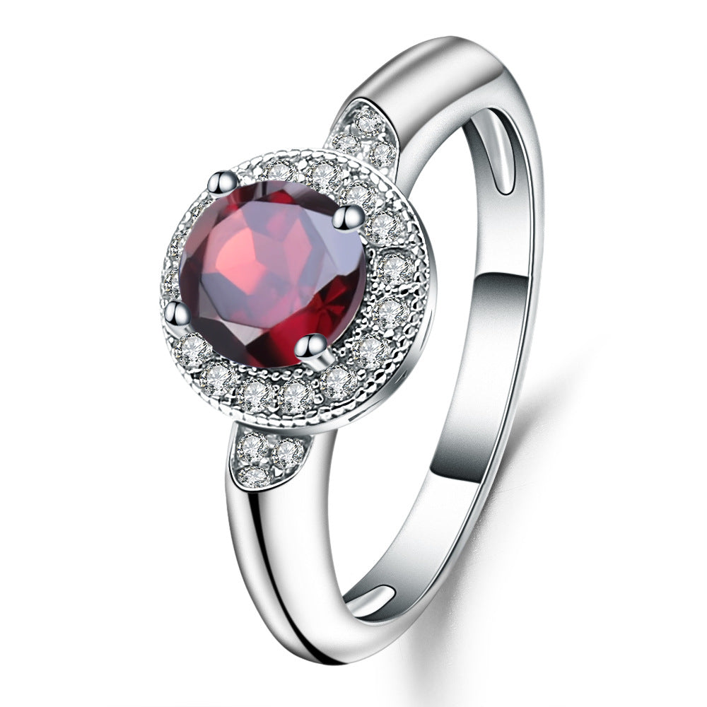 KAVİO 925 Silver Inlaid Pomegranate Ring