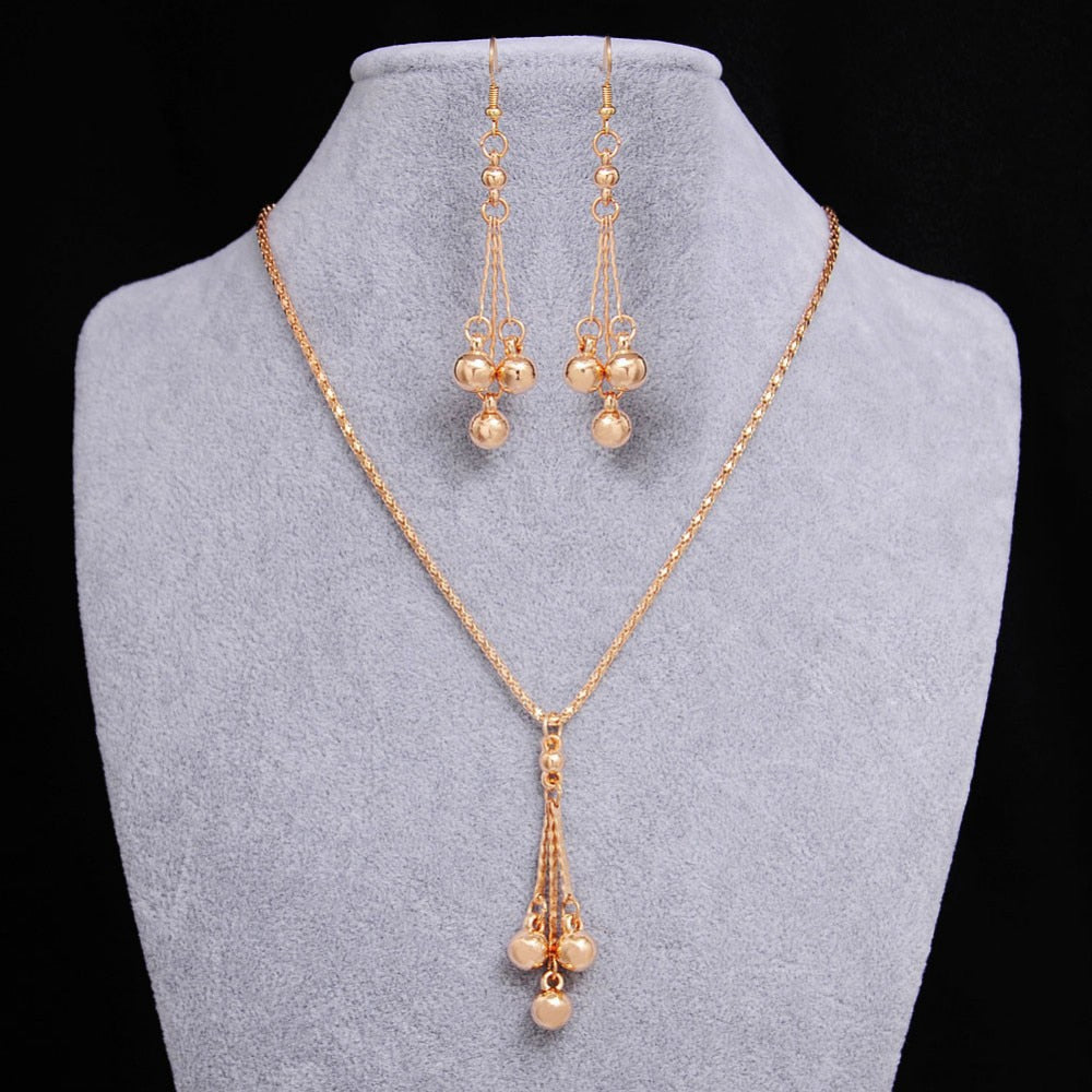 Kavio Earrings necklace jewelry set