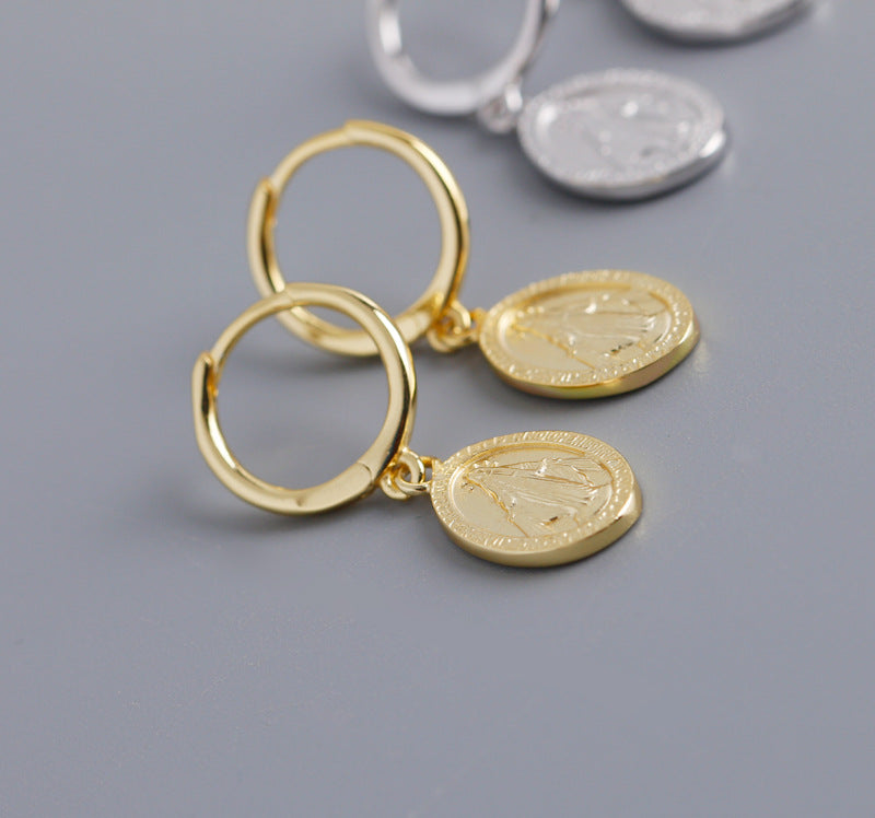 KAVİO 100% 925 Golden earrings sterling silver earrings