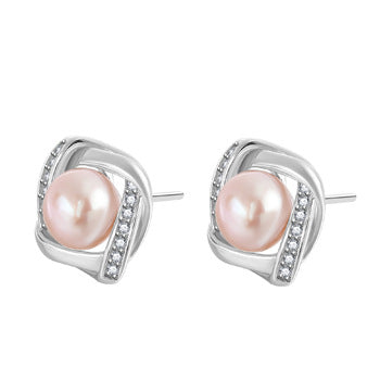 KAVİO Inlaid Pearl Necklace Pendant S925 Silver Set Women's Earrings Ring Silver Accessories