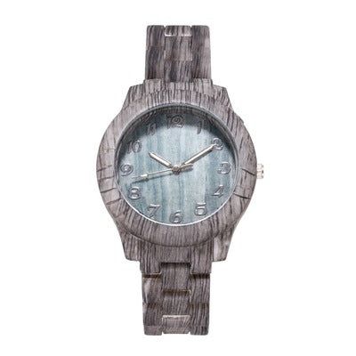 KAVİO Bamboo Pattern Fashion Numbers Creative Men's And Women's Watches