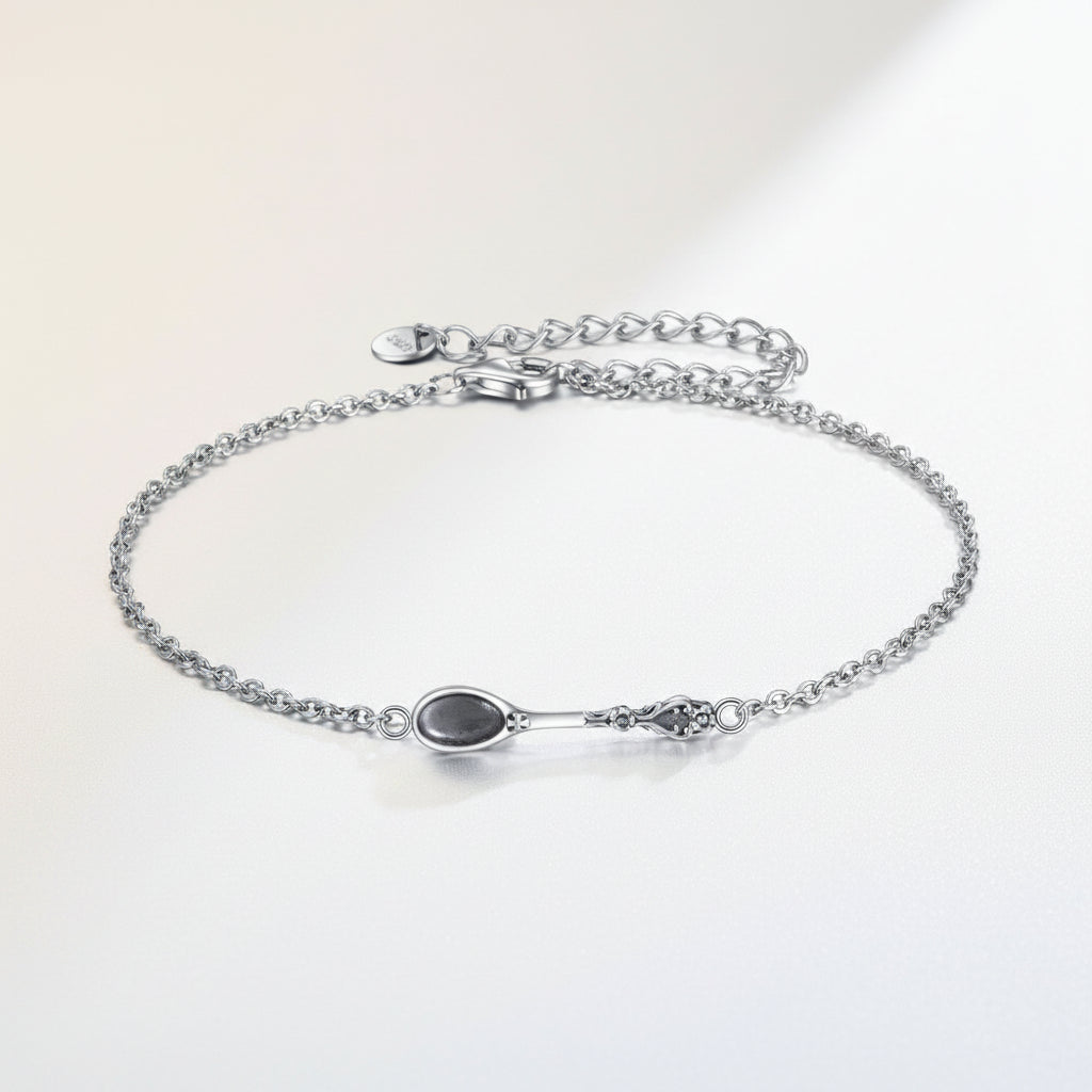 KAVİO Spoon Bracelet 925 Sterling Silver Spoon Bracelet Spoon Jewelry for Women Girls Gifts