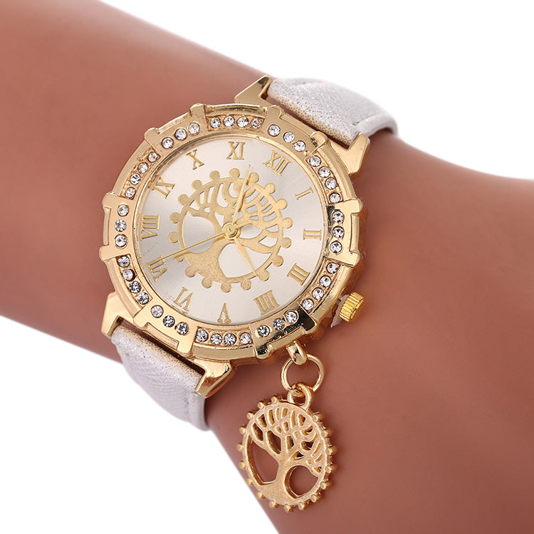 KAVİO Tree Of Life Pattern Fashion Women's Watches