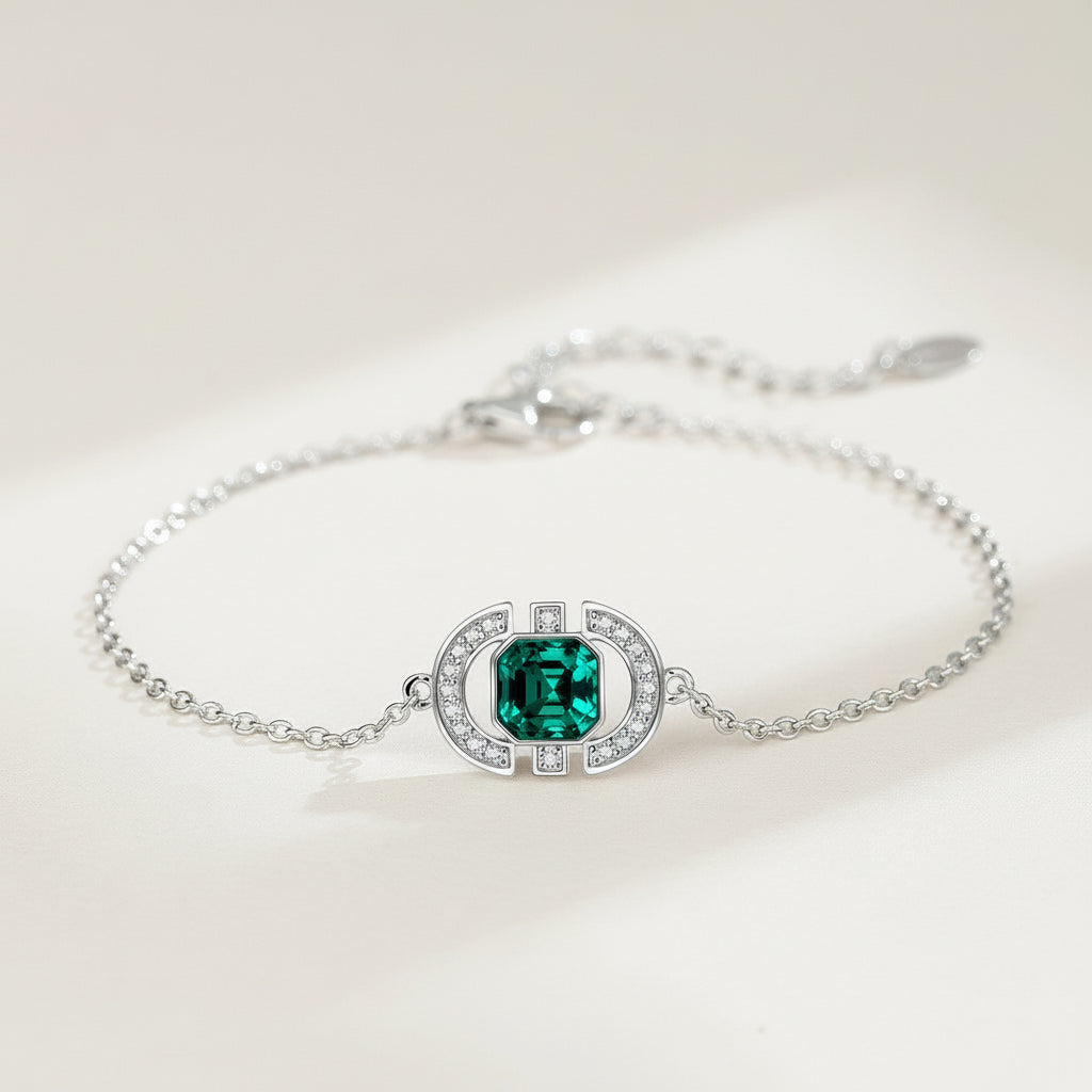 KAVİO Necklace S925 Sterling Silver Square Jewelry Set