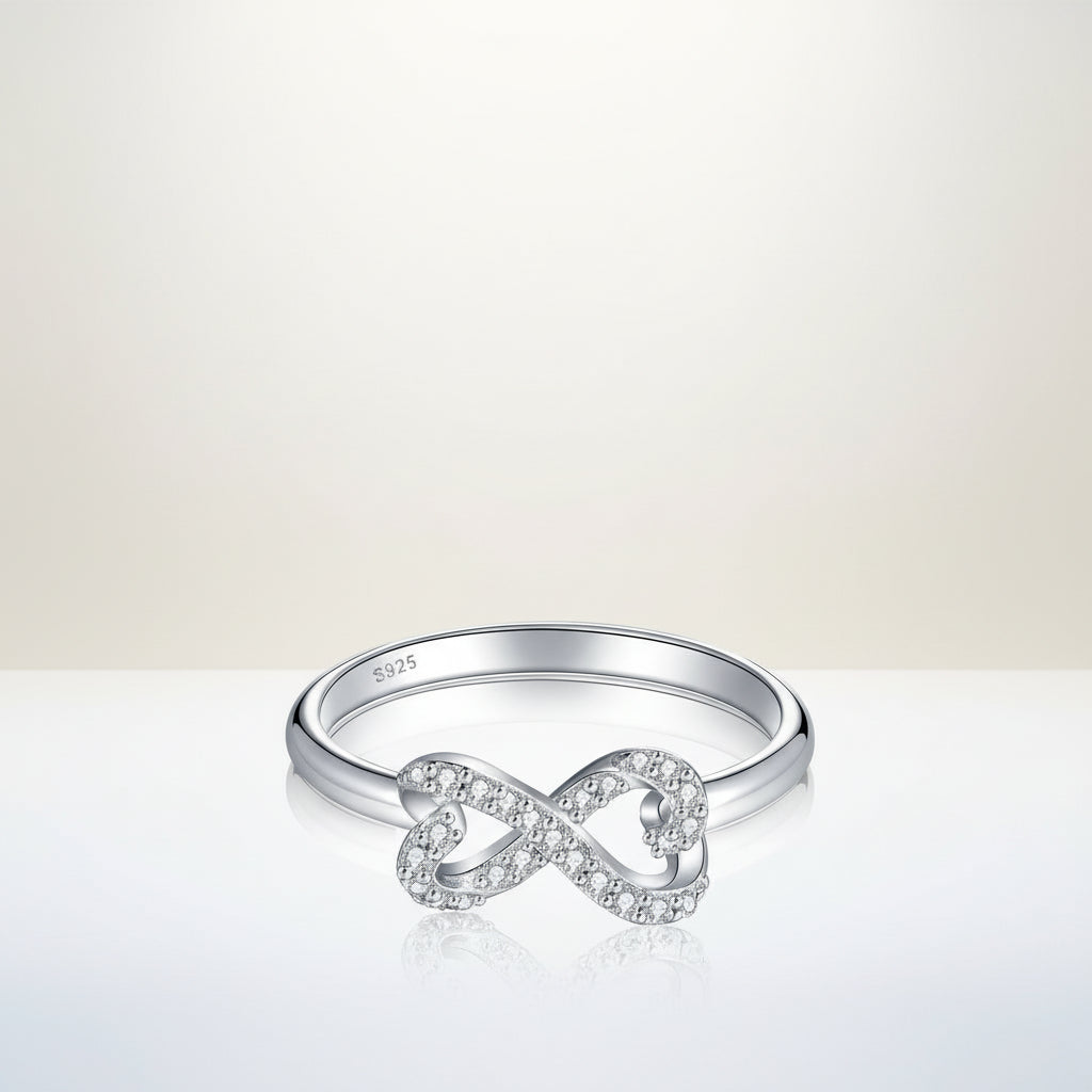 KAVİO Sterling Silver Silver Jewelry Bow Ring Women's Love Silver Ring