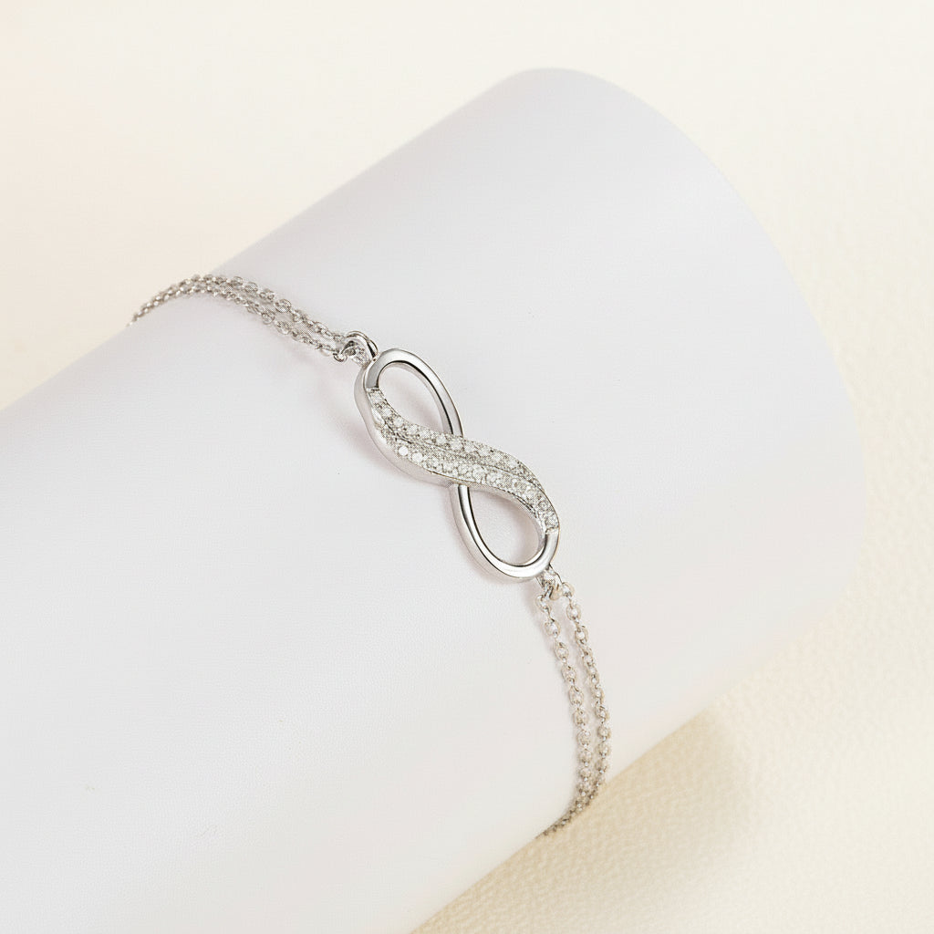 KAVİO Women's Fashion Personality Sterling Silver Number 8 Bracelet