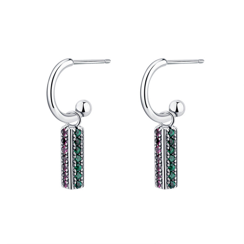 KAVİO Long 925 Sterling Silver Colorful Lovely Earrings