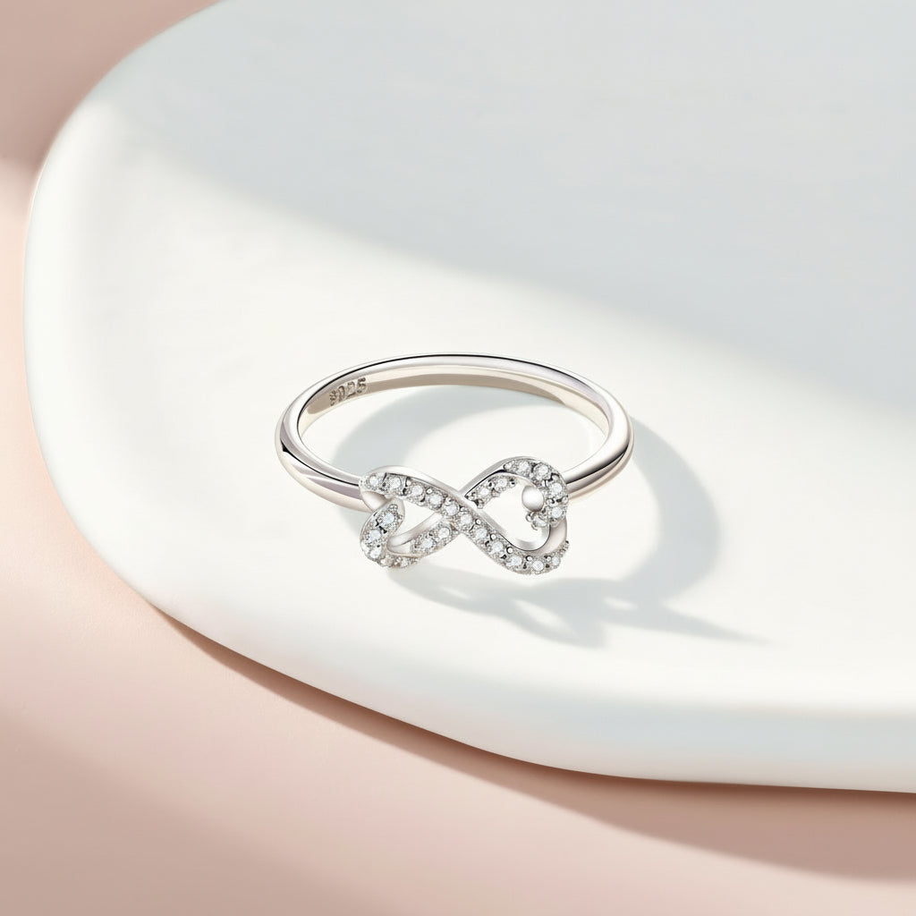 KAVİO Sterling Silver Silver Jewelry Bow Ring Women's Love Silver Ring