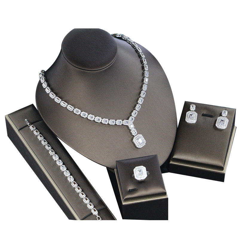 KAVİO Ladies' Banquet Party Jewelry Four-piece Set