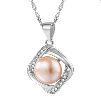 KAVİO Inlaid Pearl Necklace Pendant S925 Silver Set Women's Earrings Ring Silver Accessories