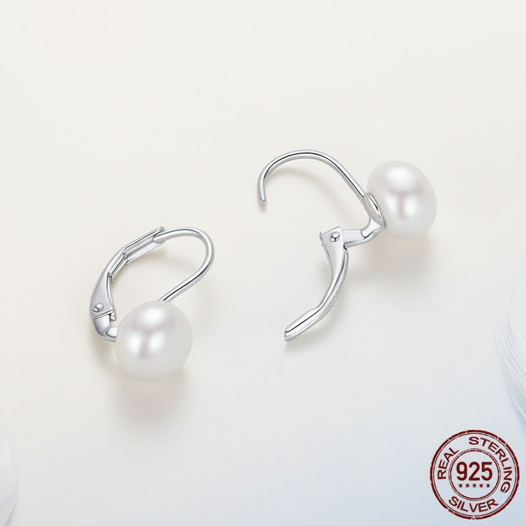 Romantic Pearl Earrings S925 Sterling Silver Earrings