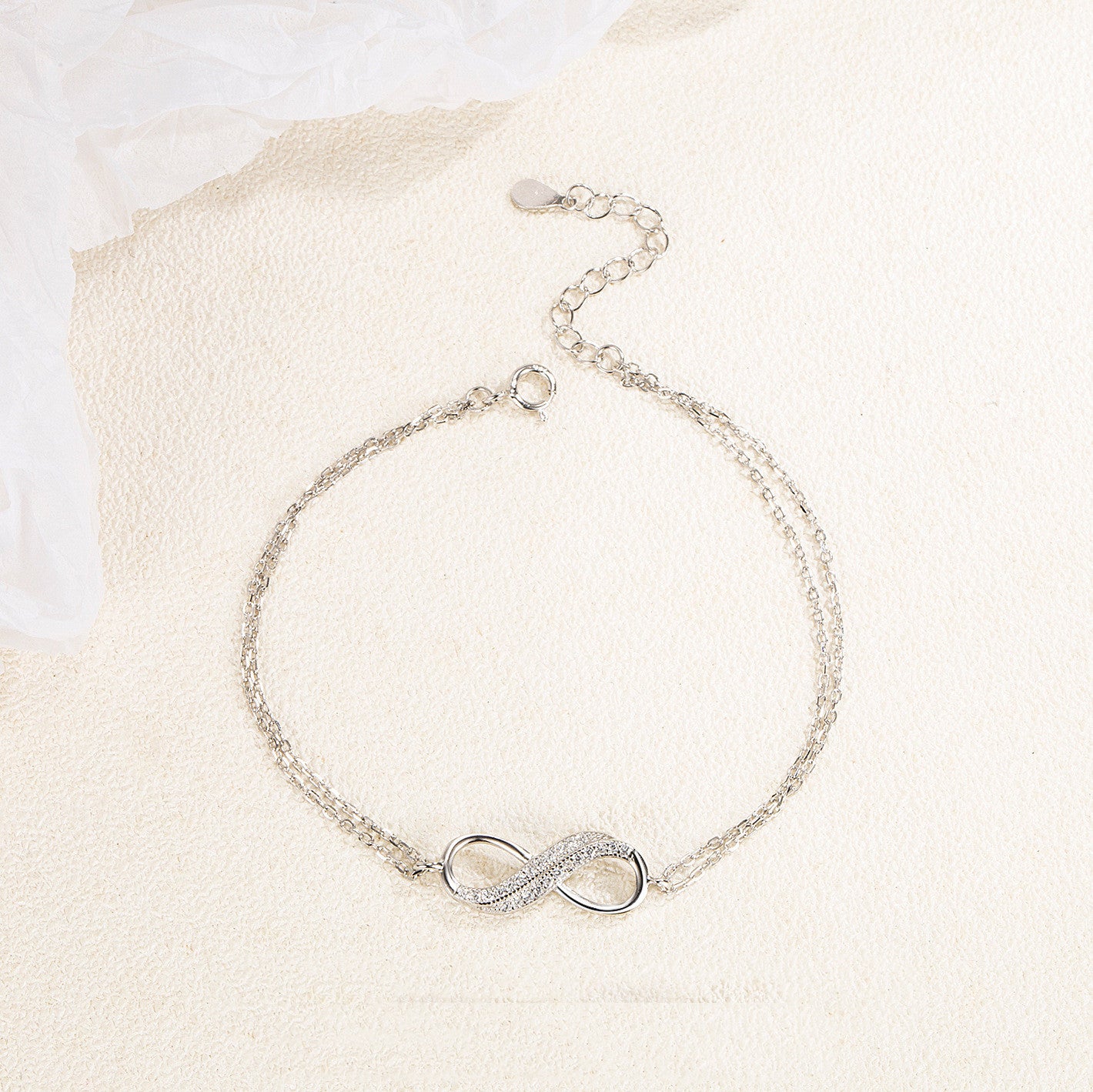 KAVİO Women's Fashion Personality Sterling Silver Number 8 Bracelet