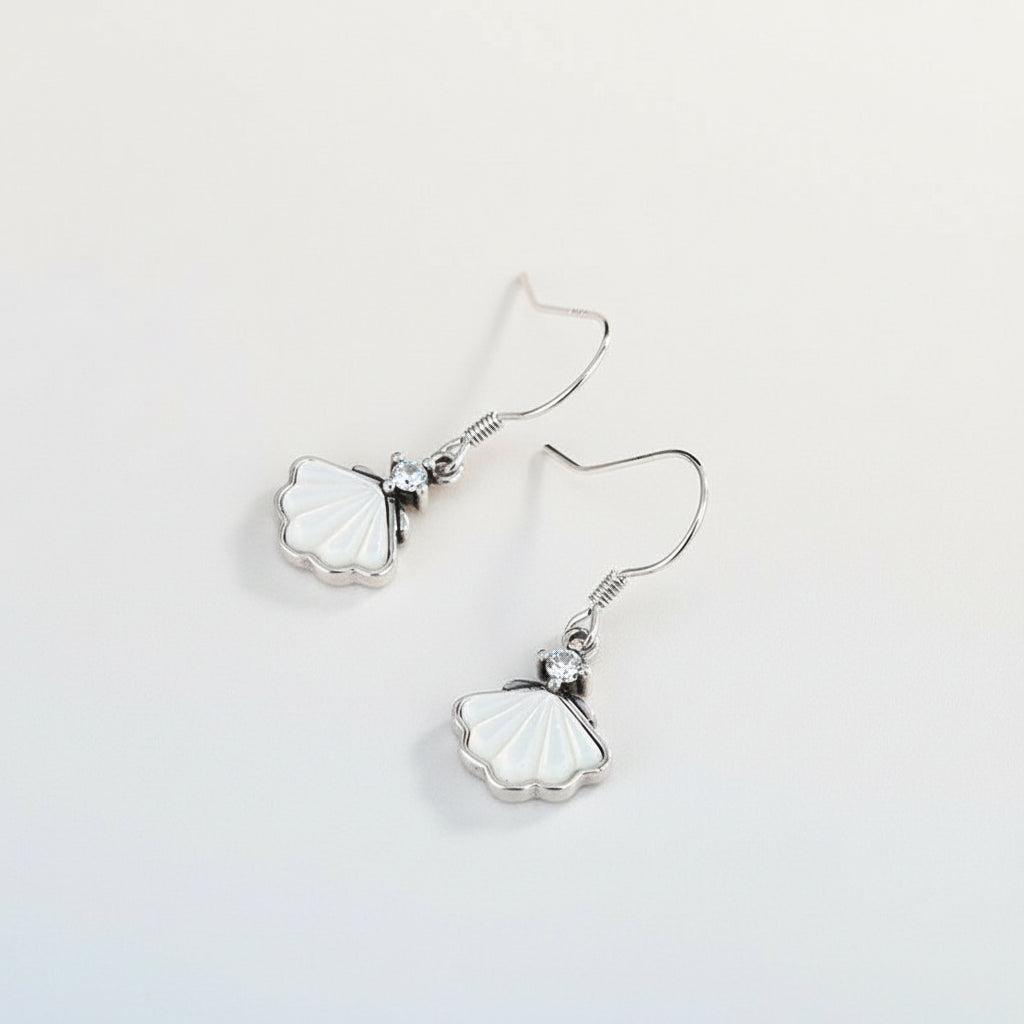 KAVİO One Shell Sterling Silver 925 Earrings Female Ear Clip Earrings