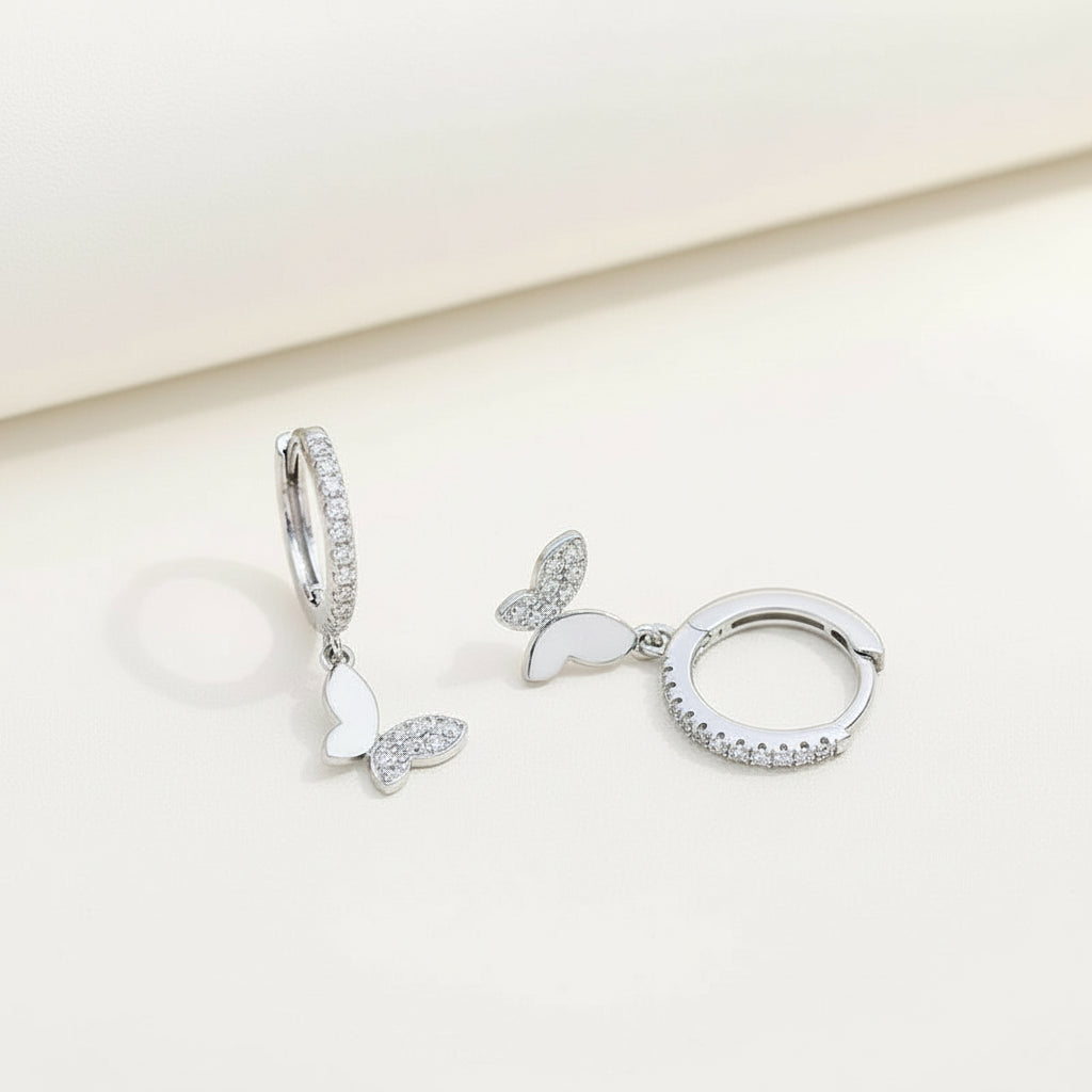 925 Sterling Silver Butterfly Earrings