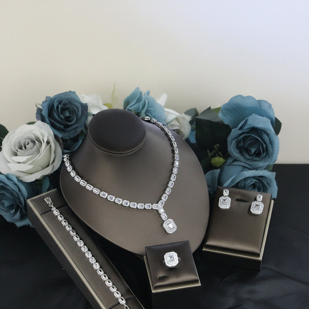 KAVİO Ladies' Banquet Party Jewelry Four-piece Set
